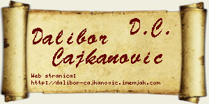 Dalibor Čajkanović vizit kartica